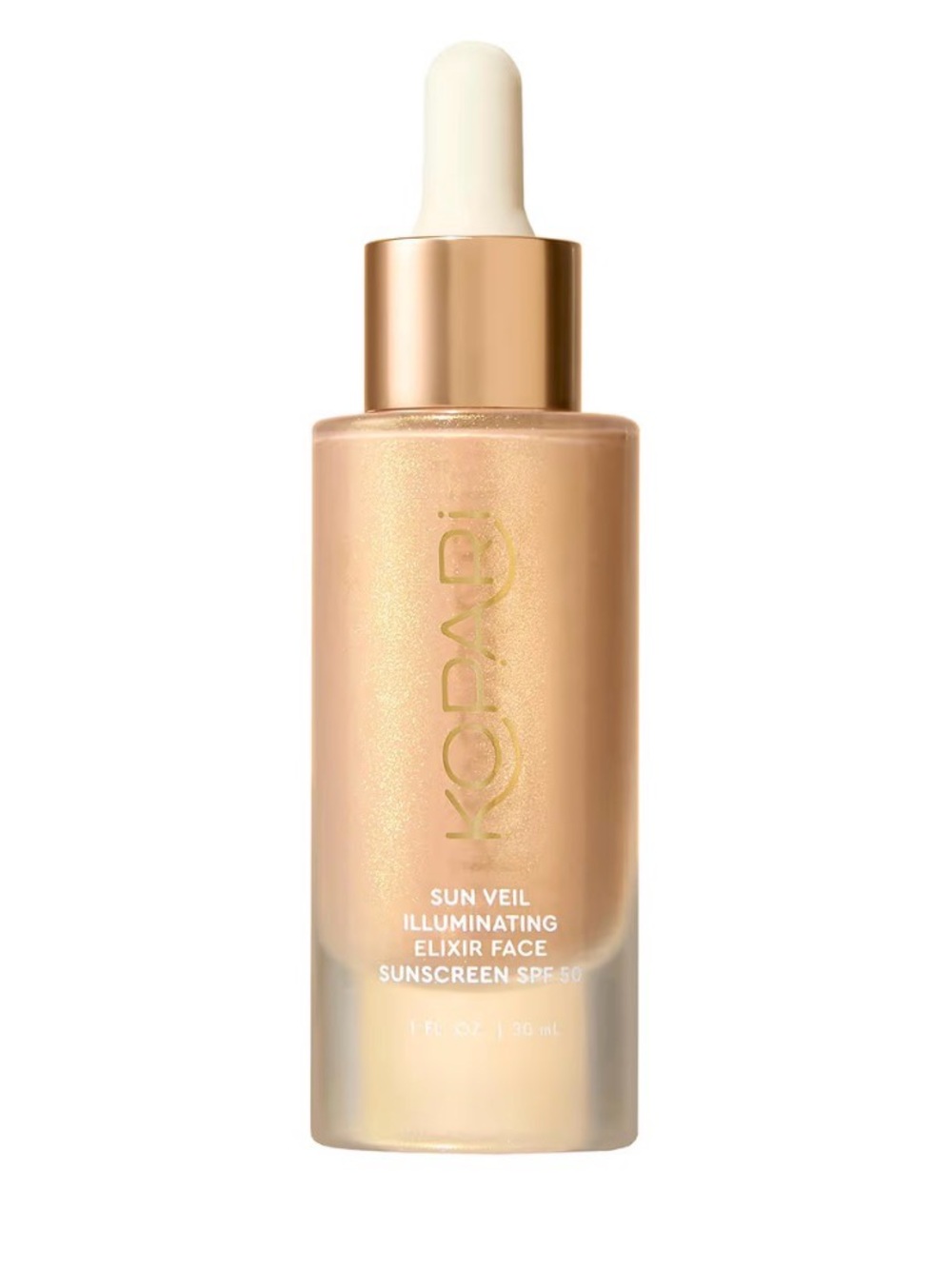 Kopari Sun Veil Illuminating Elixir Face Sunscreen SPF 38 1oz Golden Glow NIB